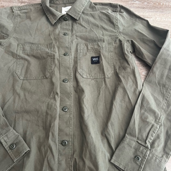 Vans Army Green Broadway Shirt Dress - Picture 4 of 4